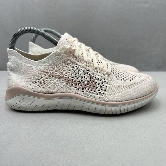 Nike Free RN Flyknit 2018 Womens Size 8 Shoes Guava Ice / Beige Running Sneakers - Picture 1 of 8
